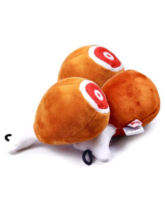 Juguetes de Peluche para Perros YESWOOD! Paquete de 3 Piernas de Pollo