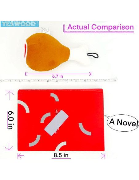 Juguetes de Peluche para Perros YESWOOD! Paquete de 3 Piernas de Pollo