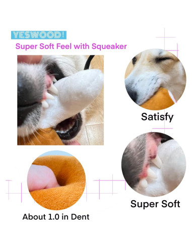 Juguetes de Peluche para Perros YESWOOD! Paquete de 3 Piernas de Pollo