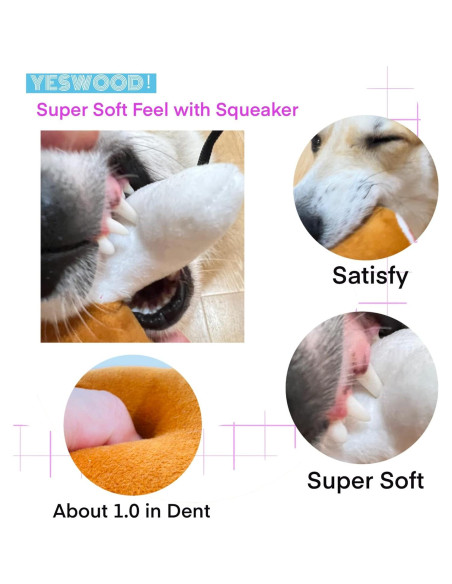 Juguetes de Peluche para Perros YESWOOD! Paquete de 3 Piernas de Pollo