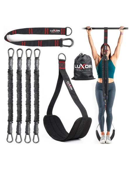Bandas de Asistencia para Dominadas LUXOR ESSENTIALS - 4 Bandas Ajustables