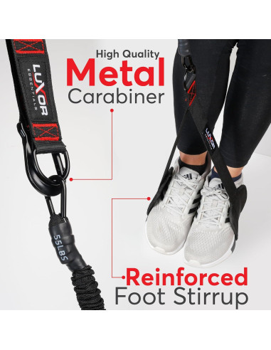 Bandas de Asistencia para Dominadas LUXOR ESSENTIALS - 4 Bandas Ajustables