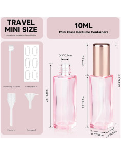 Set de 5 Botellas de Perfume ZIZEMOJA 10ml Rosa Claro 2