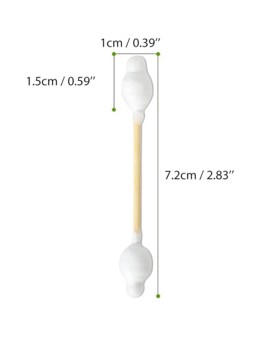 Hisopos de Algodón Ecológicos Isshah - 108 Unidades - Bambú