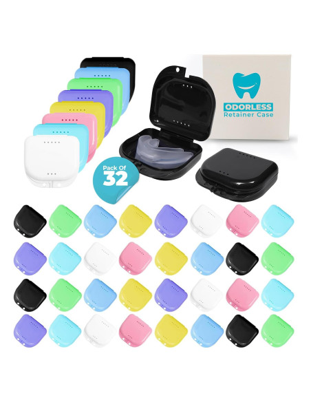 32 Estuches para Retenedores Mrs. Odonto - Colores Variados