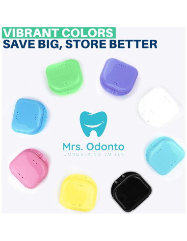 32 Estuches para Retenedores Mrs. Odonto - Colores Variados