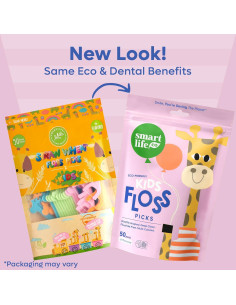Hilo Dental Ecológico SmartLifeco para Niños 100 Unidades 2