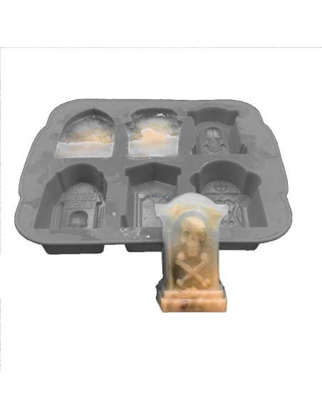 Moldes de Hielo de Silicona FreeNFond Halloween Tumba 6 Piezas