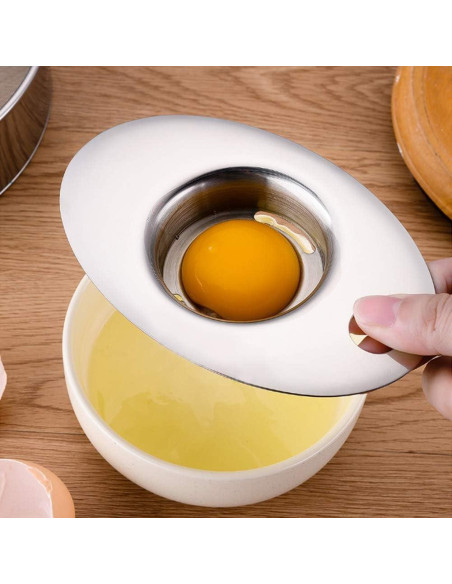 Separador de Huevos Mumusuki Acero Inoxidable 15x10cm Apto Lavavajillas