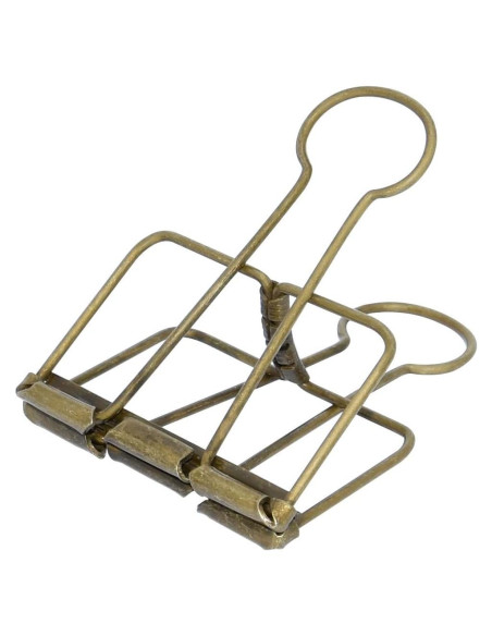 Clip de Carpeta Extra Grande Zoohot 51 mm Bronce 15 Piezas