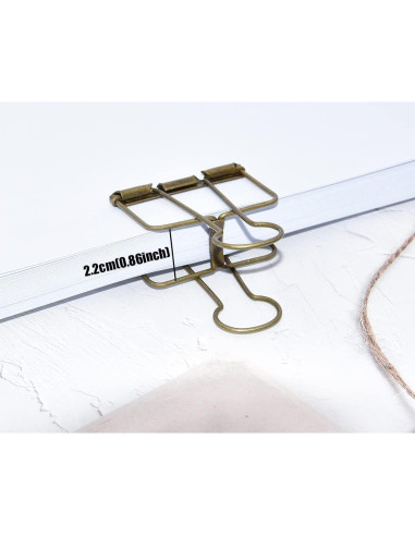 Clip de Carpeta Extra Grande Zoohot 51 mm Bronce 15 Piezas