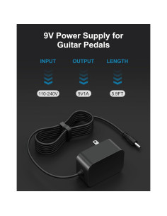 Fuente de Alimentación 9V VHBW para Pedales de Guitarra 2