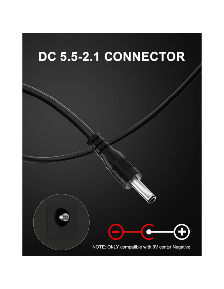 Fuente de Alimentación 9V VHBW para Pedales de Guitarra