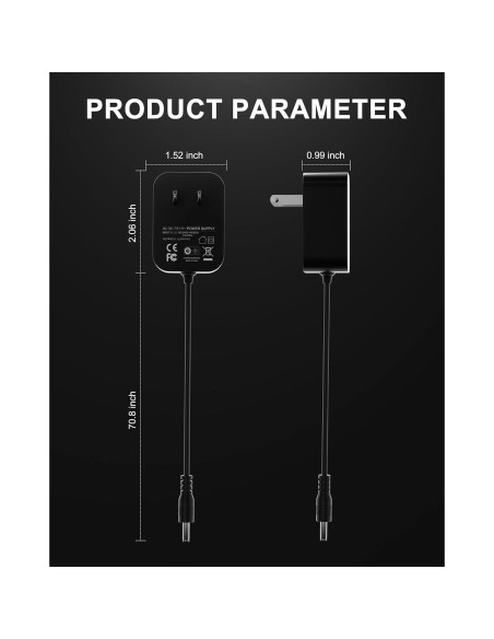 Fuente de Alimentación 9V VHBW para Pedales de Guitarra