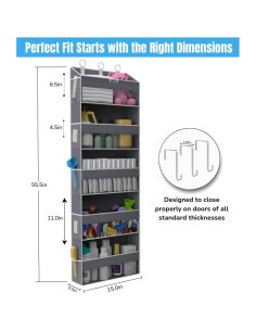 Organizador de Puerta BRENIX con 5 Bolsillos y 10 Laterales 2