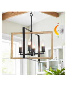 Lámpara de Araña Regulable HOXIYA 4 Luces 6m Enchufable