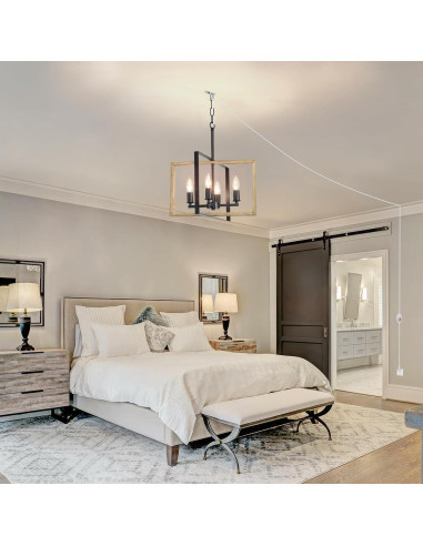 Lámpara de Araña Regulable HOXIYA 4 Luces 6m Enchufable