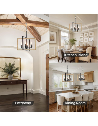 Lámpara de Araña Regulable HOXIYA 4 Luces 6m Enchufable