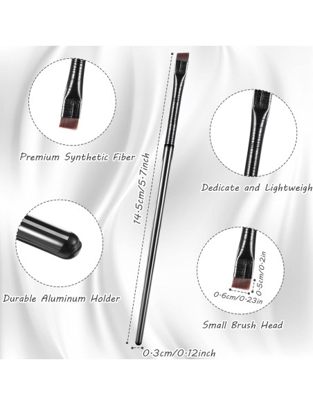 Brochas de Delineador de Ojos y Cejas Maitys 12 Piezas - Negro