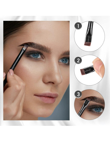 Brochas de Delineador de Ojos y Cejas Maitys 12 Piezas - Negro