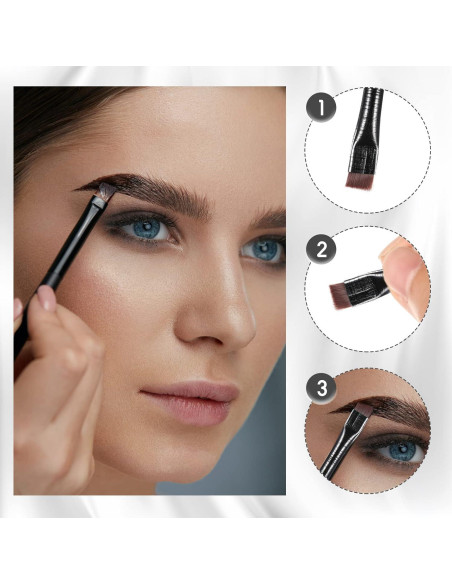 Brochas de Delineador de Ojos y Cejas Maitys 12 Piezas - Negro