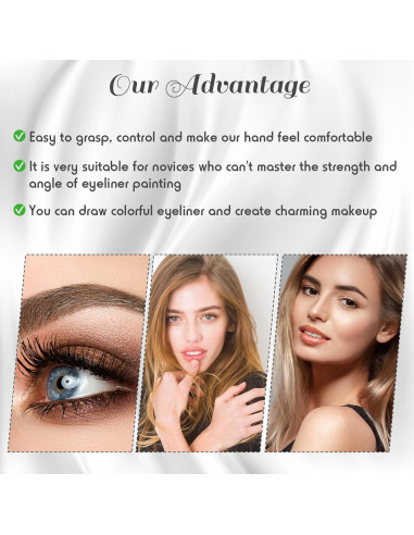 Brochas de Delineador de Ojos y Cejas Maitys 12 Piezas - Negro