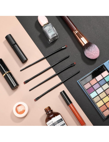 Brochas de Delineador de Ojos y Cejas Maitys 12 Piezas - Negro