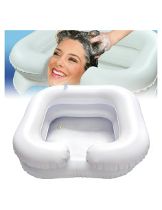 Lavabo Inflable para Lavar Cabello Pilarmuture Blanco 65x48 cm