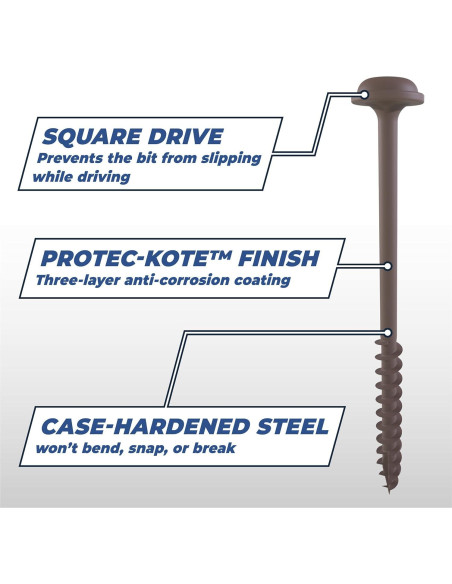 Tornillos de bolsillo Kreg SML-C4X400-75, 10.16 cm, 75 unidades