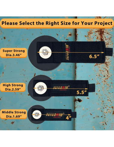 Gancho Magnético Juformin 8.8 cm Alta Resistencia 2 Pcs