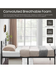 Topper de Espuma Treaton Reina 1 Pulgada Convoluto Marfil 2