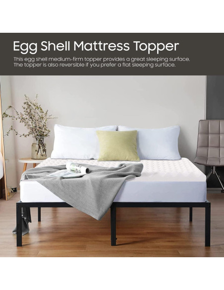 Topper de Espuma Treaton Reina 1 Pulgada Convoluto Marfil