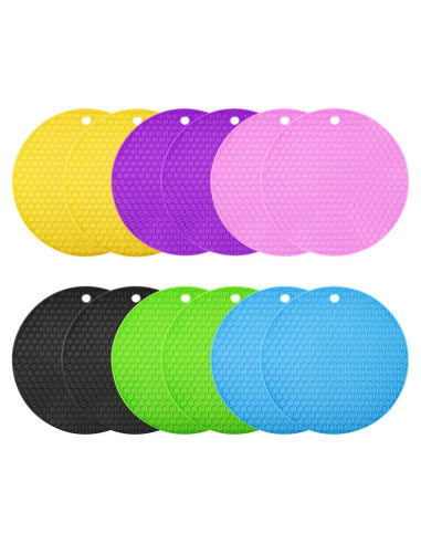 Alfombrillas de Silicona Antideslizantes Boao - 6 Piezas 18x18 cm