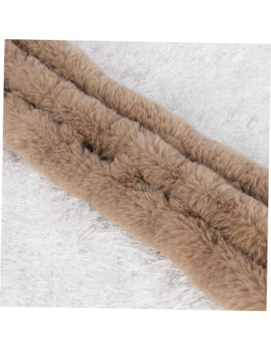 Bufanda de piel sintética COOLHIYA para mujer - Khaki cálida