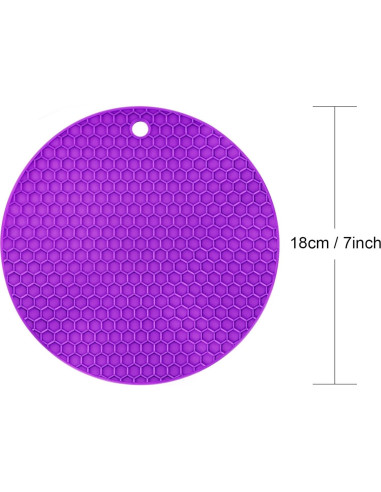 Alfombrillas de Silicona Antideslizantes Boao - 6 Piezas 18x18 cm