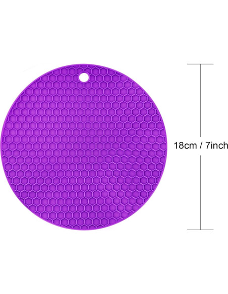 Alfombrillas de Silicona Antideslizantes Boao - 6 Piezas 18x18 cm