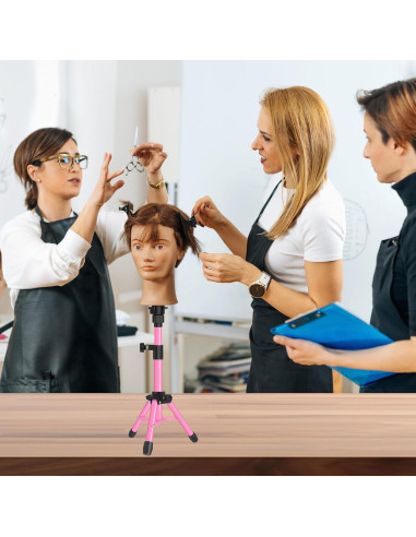 Soporte de Peluca Tripode AliLeader 25 Pulgadas Rosa