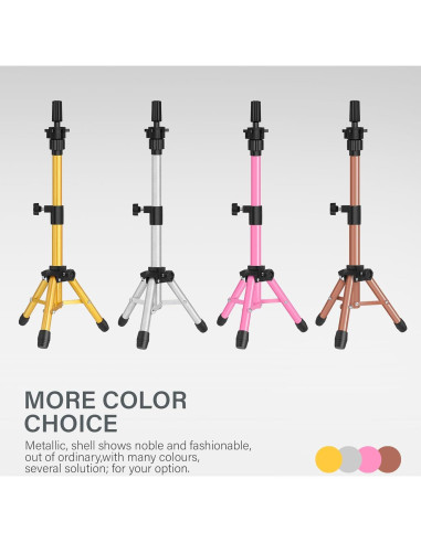 Soporte de Peluca Tripode AliLeader 25 Pulgadas Rosa