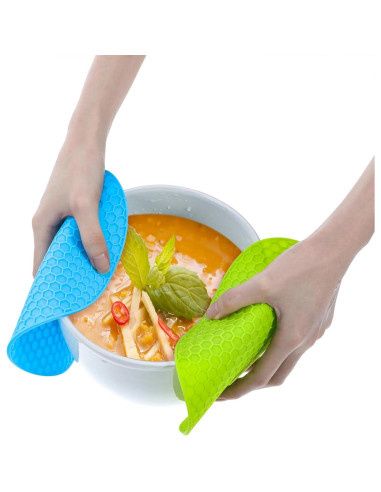 Alfombrillas de Silicona Antideslizantes Boao - 6 Piezas 18x18 cm