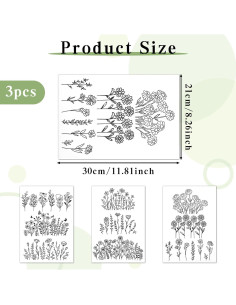 3 Hojas Estabilizadores Bordado Solubles en Agua A4 JIYIN 2