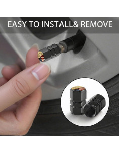 Tapas de Válvula de Neumático LMZLJZ - Paquete de 4 Vaca Girasol 2