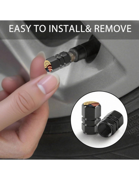 Tapas de Válvula de Neumático LMZLJZ - Paquete de 4 Vaca Girasol