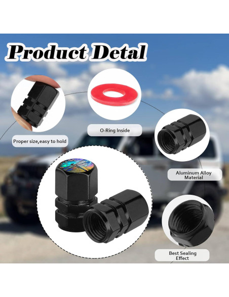 Tapas de Válvula de Neumático LMZLJZ - Paquete de 4 Vaca Girasol