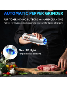 Conjunto de Molinillos de Sal y Pimienta Eléctricos BoAn 2