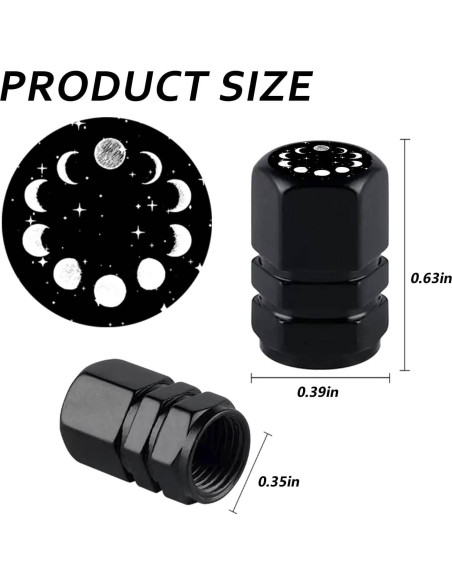 Tapas de Válvula de Neumático LMZLJZ - Paquete de 4 Vaca Girasol