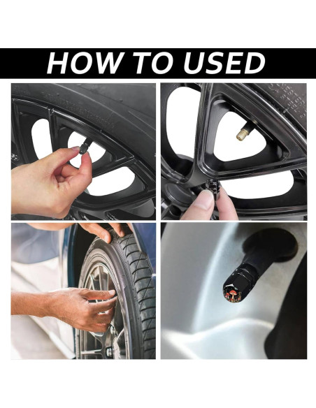 Tapas de Válvula de Neumático LMZLJZ - Paquete de 4 Vaca Girasol