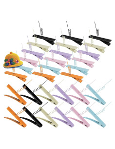 120 Clips para Cabello Tipo Cocodrilo Multicolor Abaodam