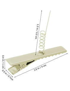 120 Clips para Cabello Tipo Cocodrilo Multicolor Abaodam 2