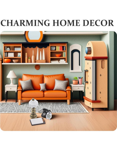 Lámpara miniatura TOYANDONA para casa de muñecas LED