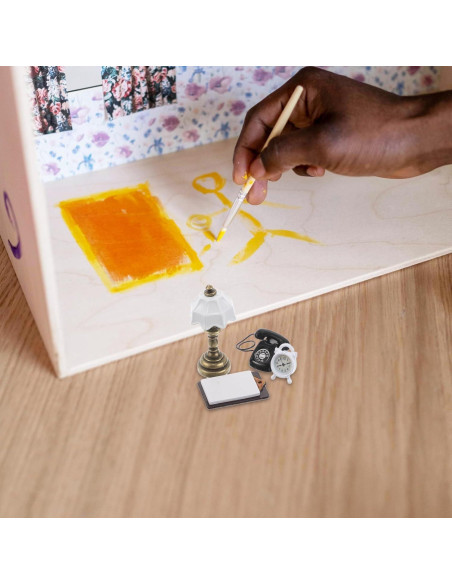 Lámpara miniatura TOYANDONA para casa de muñecas LED